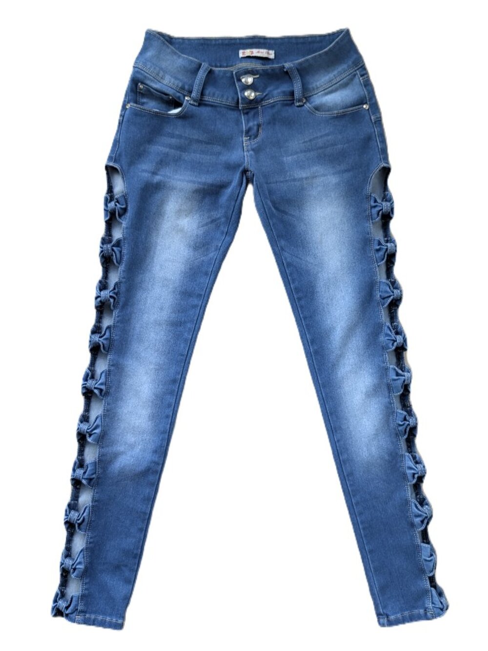 Bow Cutout Skinny Jeans | Size 28